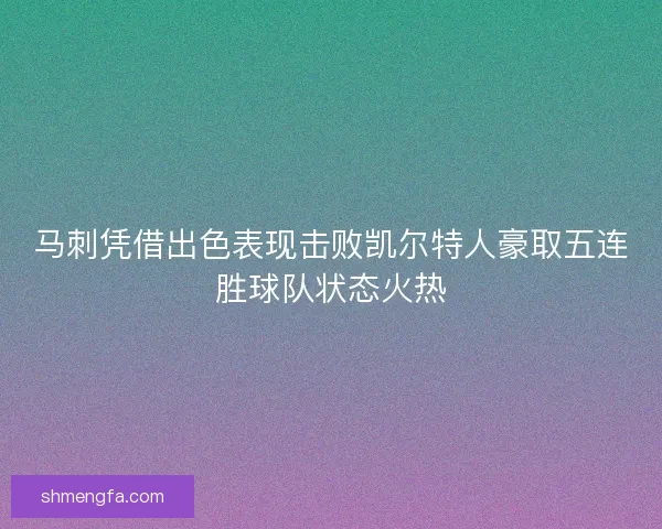 马刺凭借出色表现击败凯尔特人豪取五连胜球队状态火热